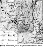 Kart Vinderen Holmenkollen 1907. Sporveienes arkiv.