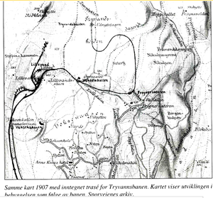 Kart fra Sporveienes arkiv Tryvann 1907.png
