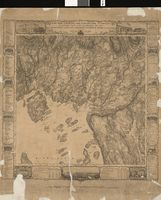 1844: Vibe og Irgens' kart over byen med en kvadratmil av omegnen.