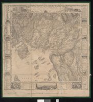 1844: Vibe og Irgens' kart over byen med en kvadratmil av omegnen, versjon av forrige kart.