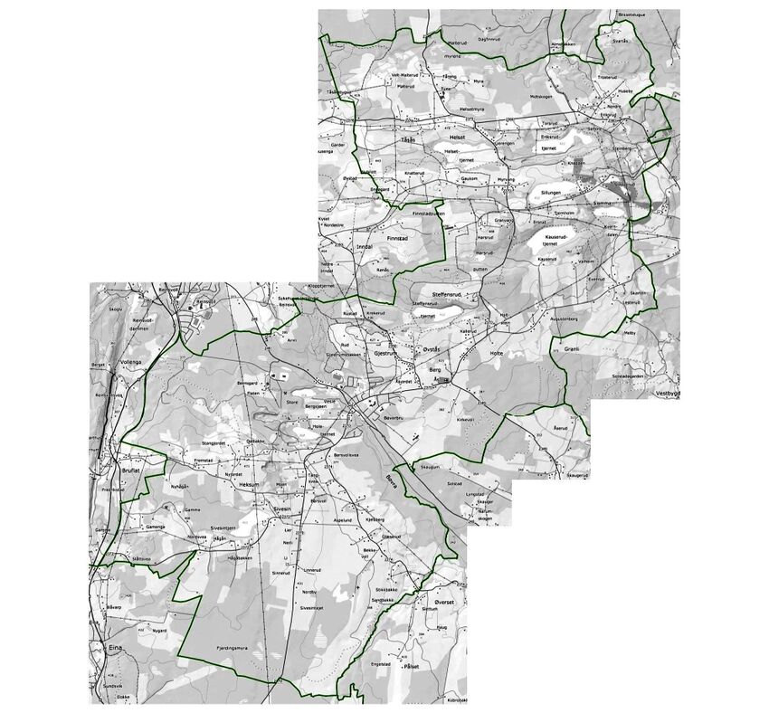 Delområdet Bøverbru. Kilde: Statistisk sentralbyrå, kart.ssb.no/