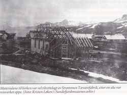 Kirken oppføres i Grytviken.