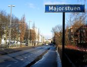 Skilt, Majorstuen, i Kirkeveien nær Frognerparken. Foto: Stig Rune Pedersen