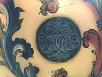 Kiste 1740 monogram. Stammer fra Aase Wethal, Lillestrøm.