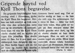 Lokalavisene hadde alle reportasje fra bisettelsen, her er utdrag fra en av dem.