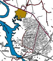 Kjeller og Lillestrøm Torvmose. Tegnet kart.