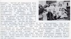 Kjeller småskole, en omtale med foto fra 1923.