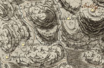 Knauserud, Mellandstorpet med flere under Skansgården Kartverket 1781.jpg