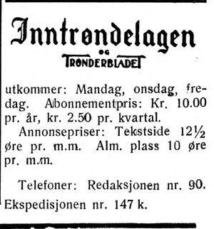 Kolofon i Inntrøndelagen og Trønderbladet 23. 09. 1936.jpg