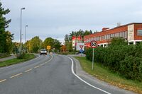 Deler av Kongeveien passerer næringsparken på Fløysbonn. Foto: Leif-Harald Ruud (2008)