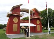 Gjenskapning av Kongolandsbyen sommeren 2014 på et annet sted i Frognerparken. Foto: Stig Rune Pedersen
