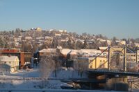 Kongsvinger i desembersol. Foto: Per Tore Broen (2010).