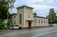Folkvang forsamlingshus, der Einar Gerhardsen holdt Kråkerøy-talen i februar 1948. Foto: Leif-Harald Ruud (2020)