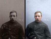 Forbryterportrett tatt april 1896, når Bernt Kristian ble overført til Trondheim kriminalasyl fra Botsfengselet