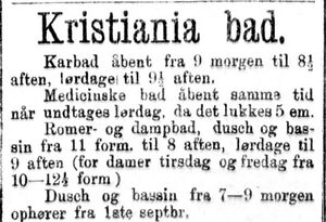 Kristiania bad annonse 1885 Aftenposten.jpg