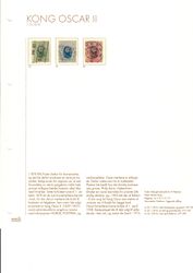 Kronemerker Kong Oscar II 1878-1908 i verdiene 1-1,50 -2 kroner.