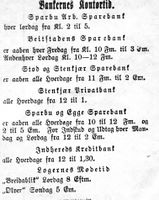 167. Kunngjøring om åpningstider i Mjølner 23. 10. 1899.jpg