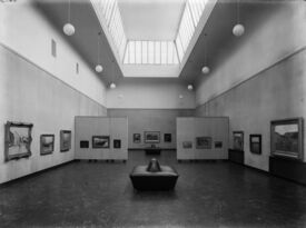 Fra en av utstillingssalene, Foto: O. Væring/Norsk Teknisk Museum (1930-1940).