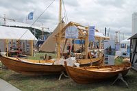 Geitbåter på Geitbåtmuseets stand. Foto: Chris Nyborg (2014).