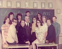 Lærere ved skolen i 1975