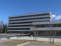 Lørenskog rådhus (1971) Foto: Stig Rune Redersen (2012).