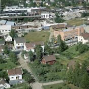 Strømsveien ved Lerdalsgata og Samfundsbygningen.