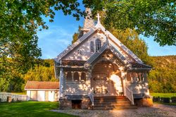 Landsmarka kapell i Lunde i Nome kommune i Telemark, 1895