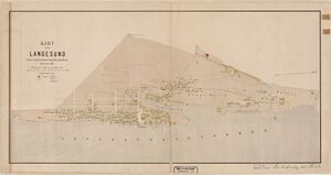 Kart over Langesund fra 1885