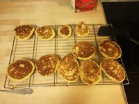 Ferdigstekte lapper - 8 er allerede fortært (vi laget ei halv røre).