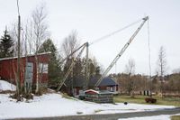 Kranveien 14, tidligere Tjølling stenindustris kran. Foto: Roy Olsen (2016).