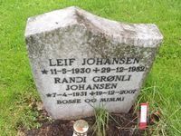 Gravminne for professor Leif Johansen. Foto: Stig Rune Pedersen