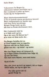 Birger Leirud hilses av Kristian Hauglid etter at han ble Norgesmester i Bergen 1946 med 1,90 som resultat. Leirud omtales her som Lirud.