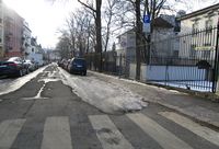 Leiv Eirikssons gate sett mot sørvest, fra Drammensveien. Foto: Stig Rune Pedersen