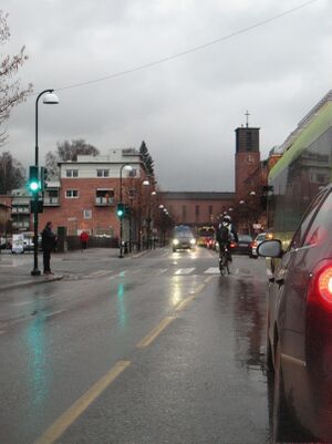 Lillestrøm, Adolph Tidemands gate ved Teatergata.JPG