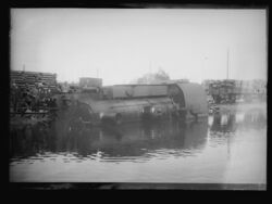 Lillestrømmen, Det væltede Lokomotiv 1916 - no-nb digifoto.