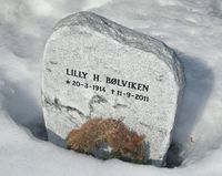 Gravminne for Lilly Bølviken, landets første kvinnelige høyesterettsdommer. Foto: Stig Rune Pedersen