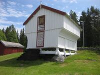 Det freda loftet på Lundehald kledd i sveitserstil. 2010. Foto: Olav Momrak-Haugan