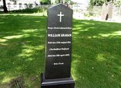 Lokomotivfører William Grahams gravsted på Gamlebyen gravlund. Foto: Stig Rune Pedersen
