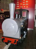 Lokomotivet Urskog på Jernbanemuseet forfra. Foto Steinar Bunæs