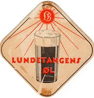 Ølbrikke fra Lundetangens Bryggeri (1946). Foto: Stig Rune Pedersen (2012).