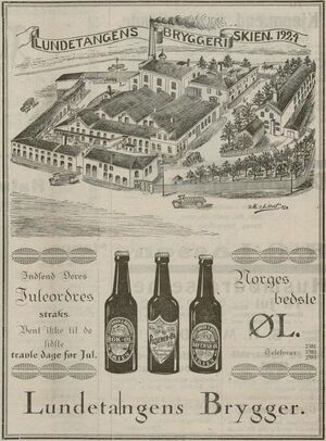 Lundetangens bryggeri, Telemark Social-Demokrat 1924.12.18.JPG