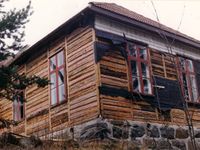 Fra rivingen av skolen i 1991.