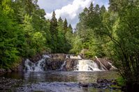 Jarfossen er den største fossen i Lysakerelva. Foto: Leif-Harald Ruud (2015)