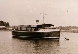 MS «Øya 2» i Leangbukta. Foto: Ukjent / Budstikka