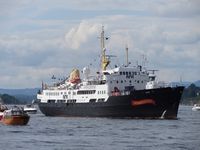 Det tidligere Hurtigruteskipet MS «Ragnvald Jarl», fra 2007 skoleskipet «Sjøkurs». Foto: Stig Rune Pedersen