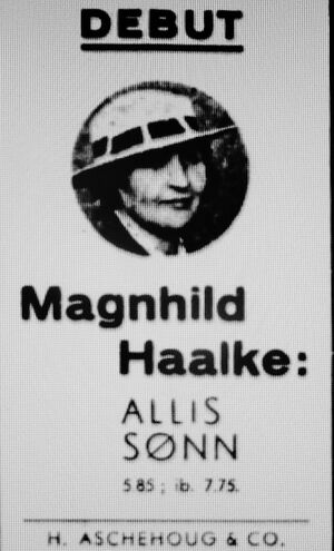 Magnhild Haalke annonse Allis sønn 1935.jpg