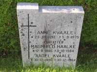 Gravminnet til forfatteren Magnhild Haalke. Foto: Stig Rune Pedersen