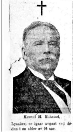 Magnus Blikstad faksimile Aftenposten 1926.JPG