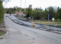 Motiv fra Maria Dehlis vei våren 2015; vegarbeid. Foto: Stig Rune Pedersen