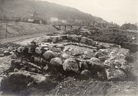 Før utgravningene i 1961-63, i 1968-69 og i 1971.